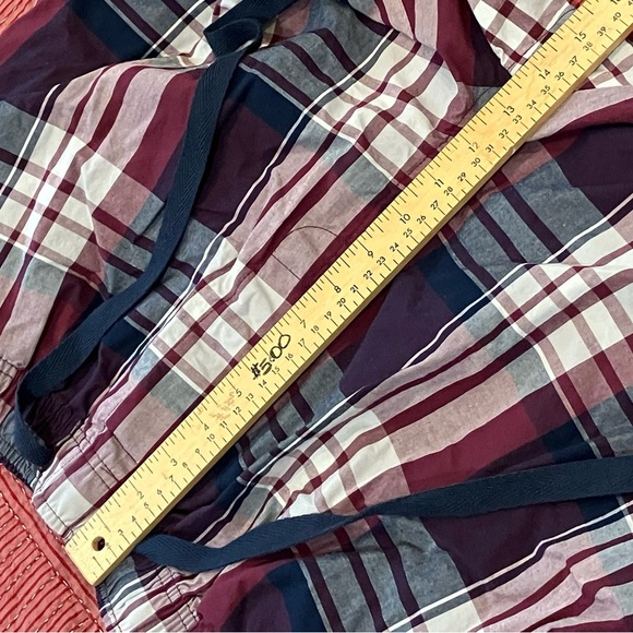 Denver Hayes men’s XL pyjama pants / Burgundy Navy white Plaid - Picture 6 of 12